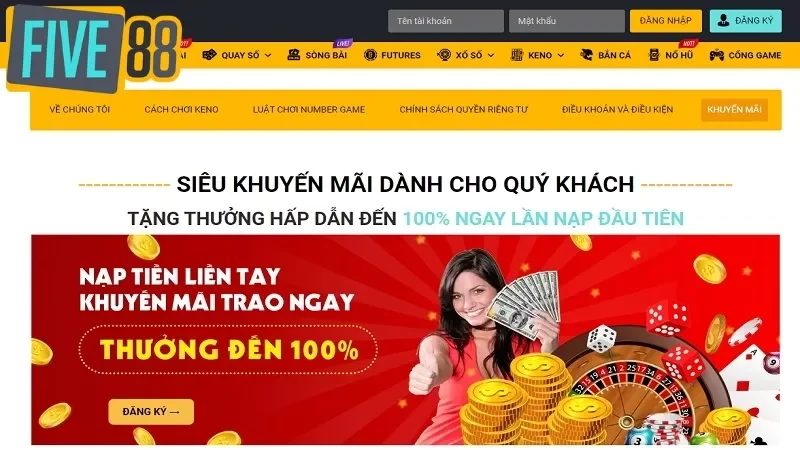 Điều kiện để nhận tiền khuyến mãi FIVE88